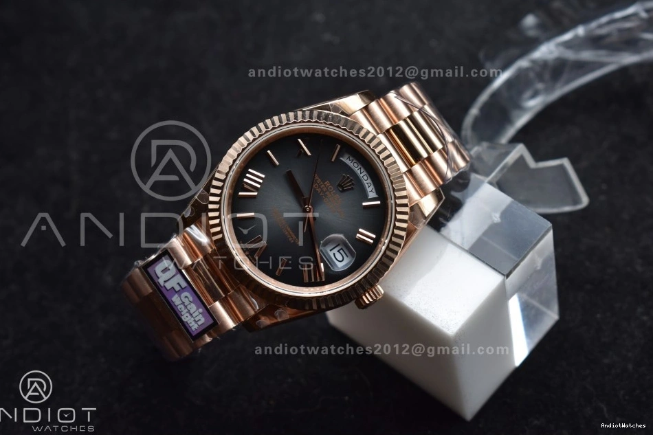 904L Bracelet (Gain President 711 Dial Best RG Weight) 40 Steel QF Edition Ombre DayDate V4 Soft Slate on A2836 0421